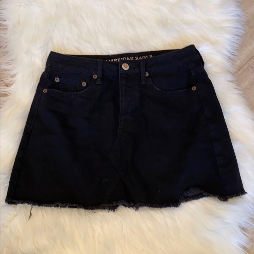 AEO Black Jean Skirt